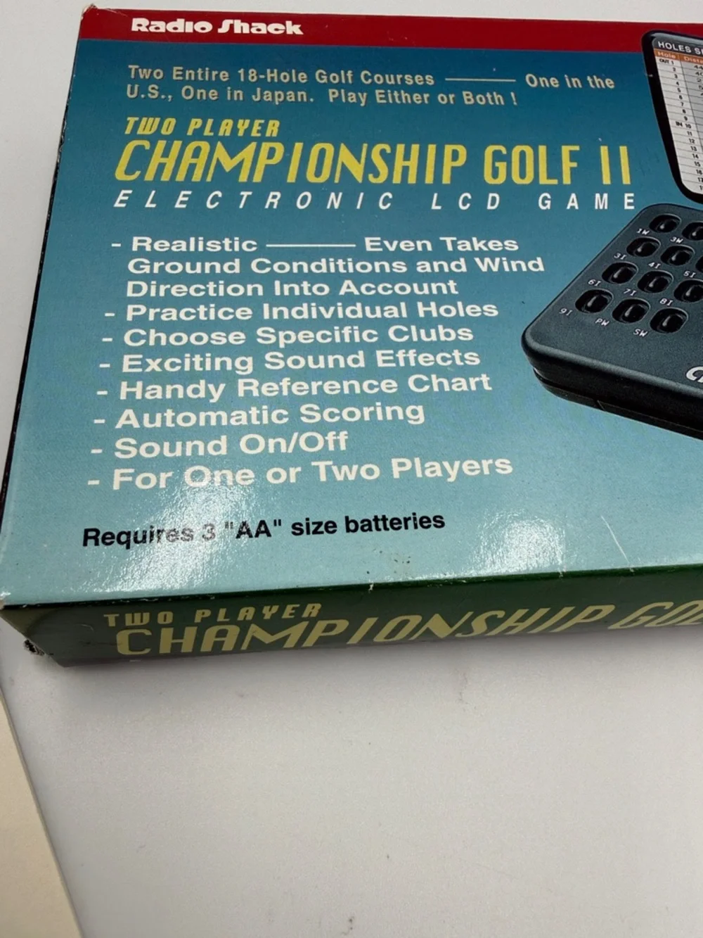 Championship Golf II Electronic Handheld Game - Radio Shack Green/Black